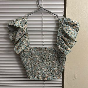 crop top scrunchy tank top